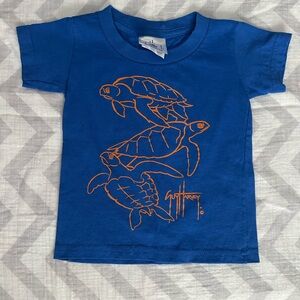 Guy Harvey Bluewater Blue Turtle T Shirt Toddler 2T Retro